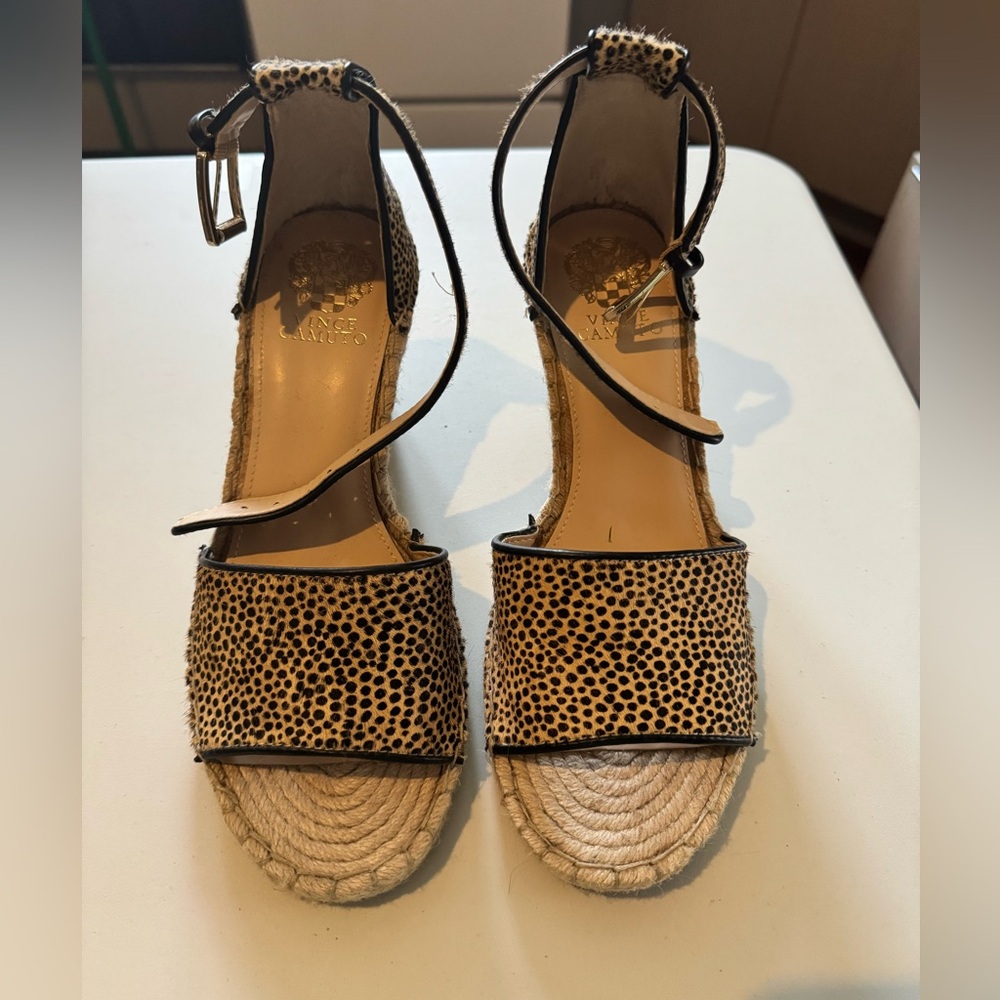Vince Camuto Leopard Print Espadrille Sandals